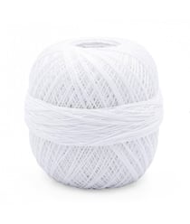 Coton à crocheter HAKELGARN 10 - Grundl - certifié Oeko-Tex Blanc (02)