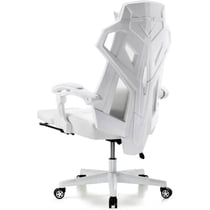Chaise de bureau ergonomique GTPLAYER Style Technologique - Cuir tissu - Blanc - 70 cm