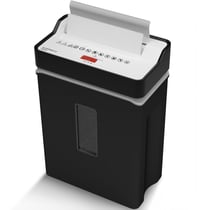 Destructeur de Papier 14L- Coupe Croisée- Broyeur Papier 6 Feuilles- Niveau Sécurité P4- Arrêt Automatique- ACROPAQ