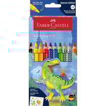 Crayons de couleur - Coloriage - Enfant - 8 couleurs + 2 métalliques - Ergonomique - Faber-Castell