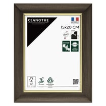 Cadre photo Luna ébène doré 15x20 cm