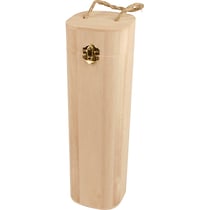 Boîte à vin avec ficelle, H : 34 cm, dim. 10x10 cm, 1 pièce