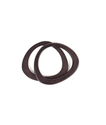Lot de 2 Anses de sac en bois en forme de triangle - DMC Marron Foncé