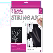 Coffret String Art - Tableau noir Cerf art filaire 30 x 22 cm