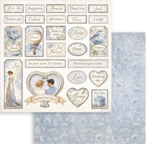 Pochette de 22 feuilles recto Stamperia Timeless