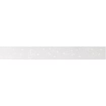 Ruban organdi Crème et Double Coeur 25 mm Au mètre