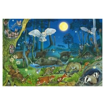 Puzzle 100 pieces Animaux dans la foret nocturne
