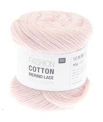 Fashion Cotton Merino Lace Solid Colours de Rico Design : Élégance et légèreté au bout des aiguilles 03 Rose