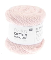 Fashion Cotton Merino Lace Solid Colours de Rico Design : Élégance et légèreté au bout des aiguilles 03 Rose