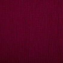 Tissu Double gaze de coton uni Bordeaux