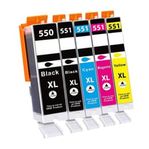 Pack de Cartouches 550/551 XL Compatibles pour Imprimante CANON 550/551 XL