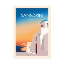 Affiche 30x40 cm - Santorini Greece - Studio Inception