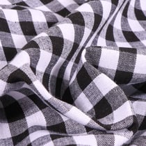 Tissu Rayures Grands carreaux 10 mm Noir