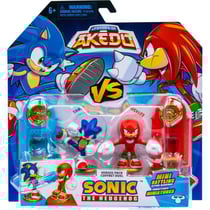 Duo de Figurines Sonic vs Knuckles - AKEDO - Pack de combat rapide, 2 figurines et contrôleurs inclus