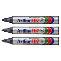 Lot de 3 marqueurs permanents indélébiles pointe conique 1,5 mm - ARTLINE - Noir