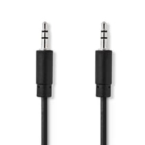 Nedis Câble audio jack stéréo 2 m mâle vers mâle compact Noir