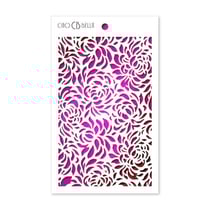 Pochoir plastique souple réutilisable 24 x 22 cm Ciao Bella FLORAL 033