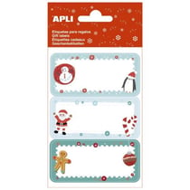 Etiquettes cadeaux Père Noël, 3 feuilles 9 u.