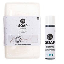 Savon à mouler opaque vegan 250 g + Colorant bleu menthe