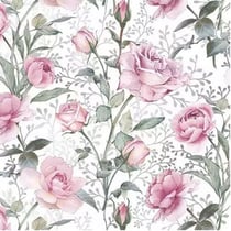 4 serviettes en papier découpage collage 33 cm ROSE ROSIER F 206