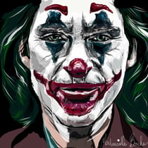 JOKER - Oeuvre d’art 50x50 cm - création en édition limitée - Artiste Mademoiselle Bouche