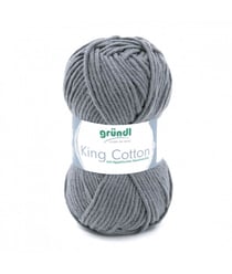 Pelote de Coton à tricoter KING COTTON - Grundl 18 Gris
