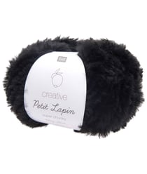 Pelote de fourrure Créative Petit Lapin Super Chunky - 100GR - Rico Design 16 Noir
