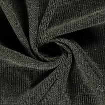 Tissu Maille côtelé lurex uni Vert foncé