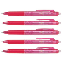 Lot de 5 Stylos Roller Rétractables Frixion Ball Clicker Pointe Fine Rose