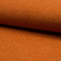 Tissu Maille lurex ajouré Orange - Au mètre