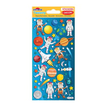 Scène à décorer pour enfants - Explorons l'espace ! - Stickers Puffies