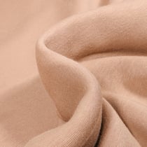 Tissu Sweat envers doudou uni Camel