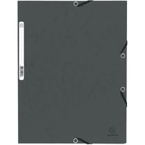 Paquet de 10 chemises à élastiques Exacompta 24 x 32 cm carte rigide noir