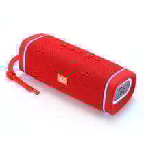Enceinte Bluetooth Portable LED RGB Sans Fil Subwoofer Puissant Longue Autonomie Rouge YONIS