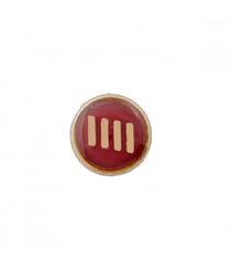Bouton à rayures en métal 10mm à queue - Prym Bordeaux/or Rouge