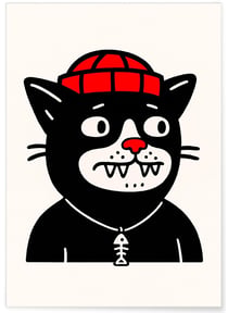Affiche Chat urbain | A3 : 29,7x42cm