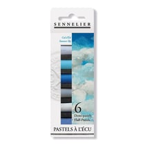 Etui pastels "A l'écu" - 6 demi-pastels - Ciel d'Eté