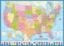 Puzzle 1000 pièces - Carte des Etats-Unis - Eurographics