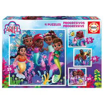 Puzzles progressifs 12+16+20+25 pièces - Ariel - EDUCA