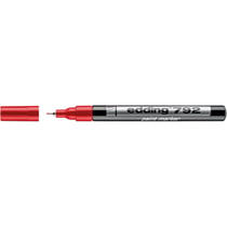 Lot de 10 marqueurs peinture permanents - EDDING - Pointe extra-fine 0,8 mm - Rouge