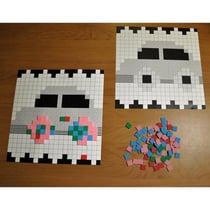 1000 carrés de mosaiques mousse 1x1cm - 10 couleurs