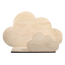 Kit Etagère nuage en bois, FSC MixCred, nature, 35x21x10cm, en 5 pièces, boîte 1kit