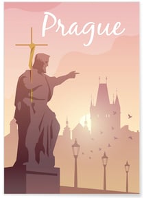 Affiche Prague | A3 : 29,7x42cm