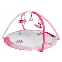 Tapis d'éveil rond pollie rose - tapis bebe avec arches - tiamo