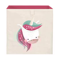 Boîte de rangement carrée Sparkly la licorne
