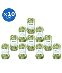 Lot de 10 pelotes COTTON QUICK PRINT de Gründl – 500 g de coton à motifs multicolores certifié Oeko-Tex 251 Multicolore