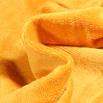 Tissu Éponge réversible Bambou envers polyester tout doux Jaune moutarde
