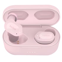 Belkin Écouteurs sans fil Double Micro Antibruit ENC Boitier Autonomie 38h Rose Poudré