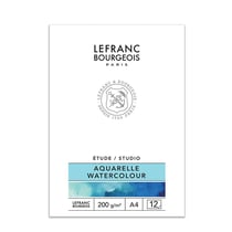 Bloc de papier pour aquarelle - A4 - 12 feuilles - 200g - Lefranc Bourgeois
