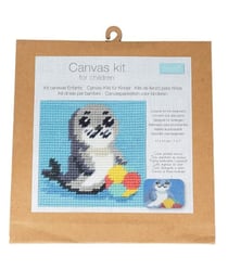 Kits Canevas enfant - 17 x 17 cm -Trimits Phoque